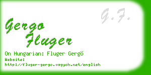 gergo fluger business card