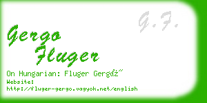 gergo fluger business card